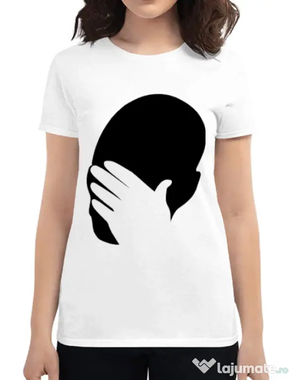 Tricou ADLER dama Facepalm Alb