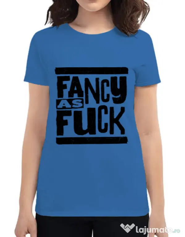 Tricou ADLER dama Fancy as fuck Albastru azuriu