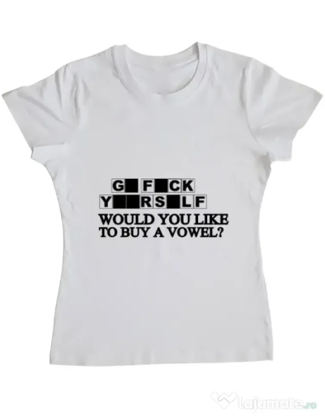 Tricou ADLER dama Go fuck yourself Alb
