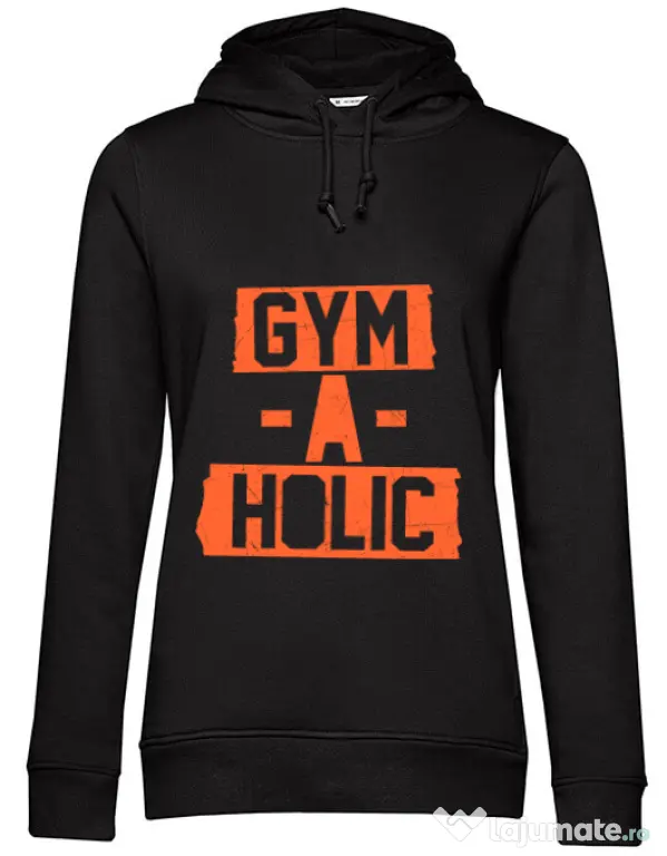 Hoodie dama cu gluga Gymaholic Negru