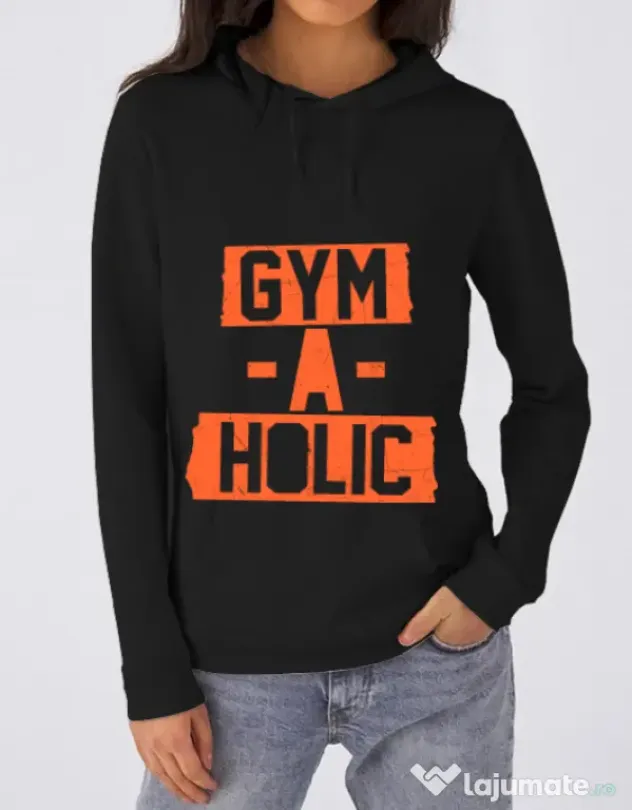 Hoodie dama cu gluga Gymaholic Negru