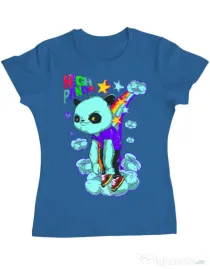Tricou ADLER dama High panda Albastru azuriu