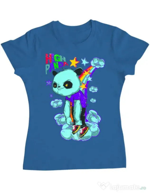 Tricou ADLER dama High panda Albastru azuriu
