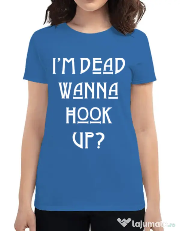 Tricou ADLER dama Wanna hook up Albastru azuriu