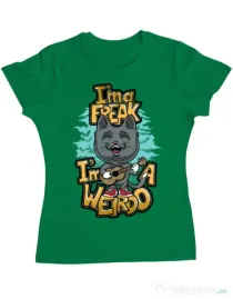 Tricou ADLER dama I am a freak Verde mediu