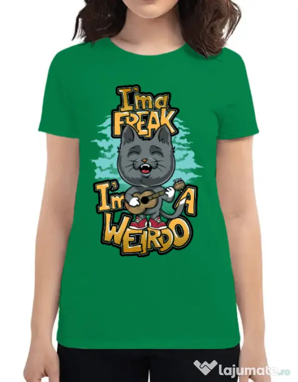 Tricou ADLER dama I am a freak Verde mediu