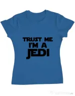 Tricou ADLER dama I am a jedi Albastru azuriu