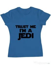 Tricou ADLER dama I am a jedi Albastru azuriu