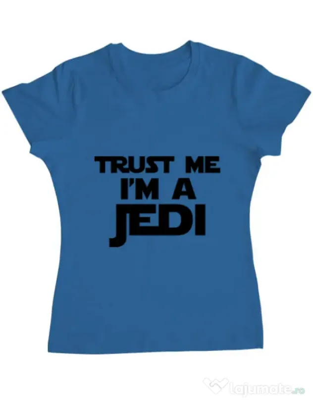Tricou ADLER dama I am a jedi Albastru azuriu