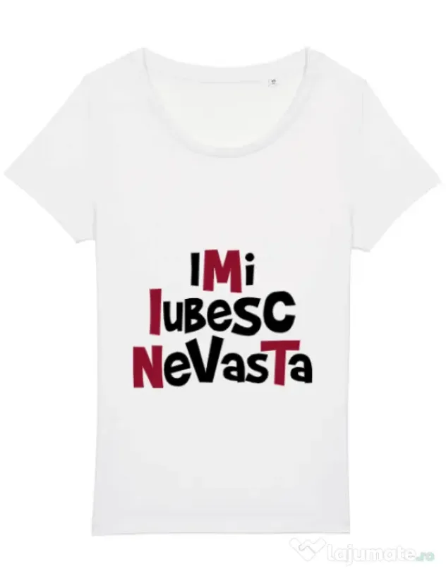 Tricou STANLEY STELLA dama Imi iubesc nevasta Alb