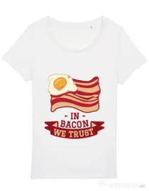 Tricou STANLEY STELLA dama In bacon we trust Alb