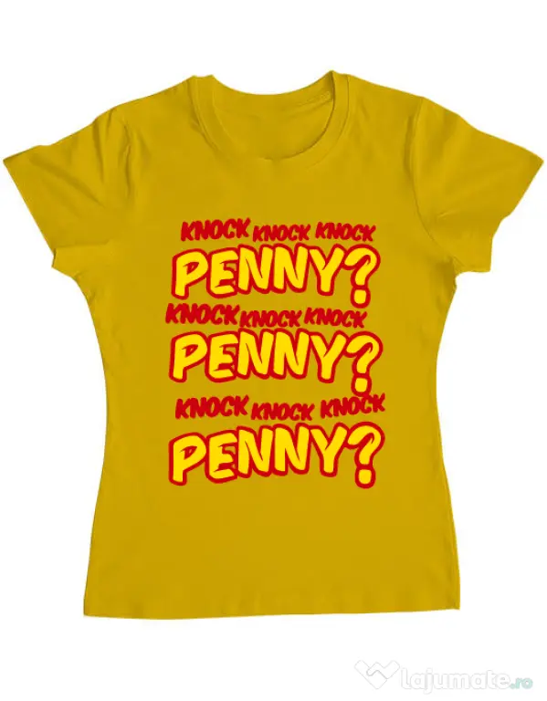 Tricou ADLER dama Knock Penny Galben