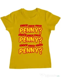 Tricou ADLER dama Knock Penny Galben