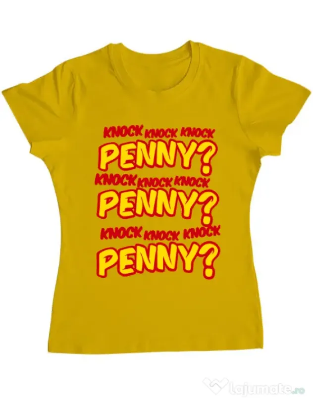 Tricou ADLER dama Knock Penny Galben