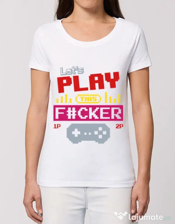 Tricou STANLEY STELLA dama Lets play this Alb