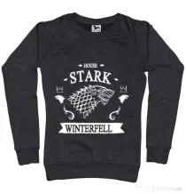 Bluza ADLER dama House Stark Negru melanj
