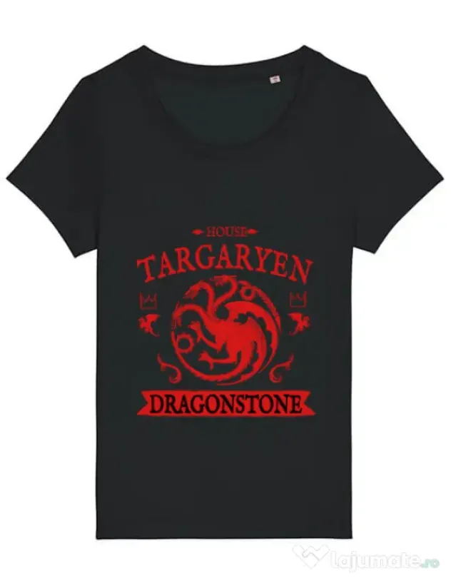 Tricou STANLEY STELLA dama House Targaryen Negru