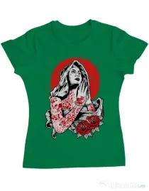 Tricou ADLER dama Virgin Mary Verde mediu