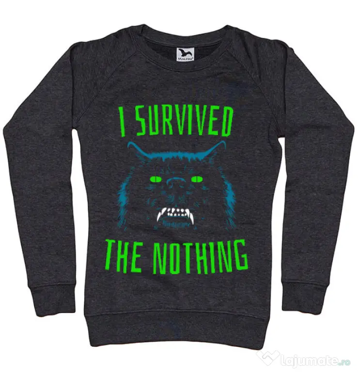 Bluza ADLER dama I survived Negru melanj