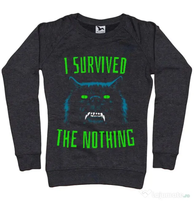 Bluza ADLER dama I survived Negru melanj
