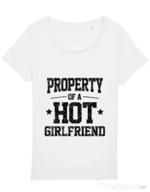 Tricou STANLEY STELLA dama Property of a hot girlfriend Alb