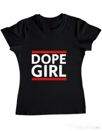 Tricou ADLER dama Dope girl Negru