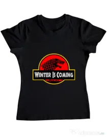 Tricou ADLER dama Jurassic winter Negru