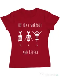 Tricou ADLER dama Holiday workout Rosu