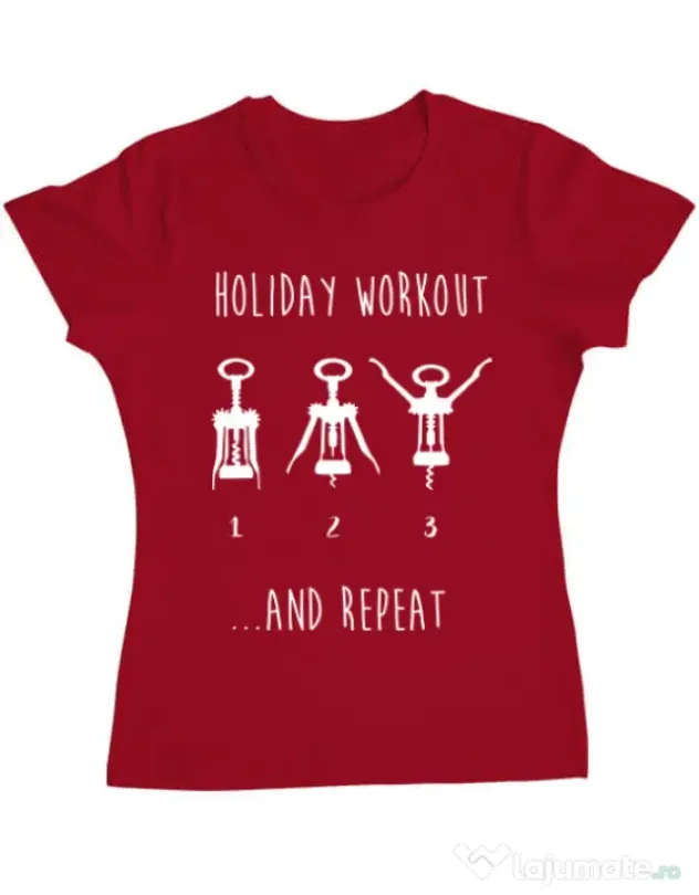 Tricou ADLER dama Holiday workout Rosu