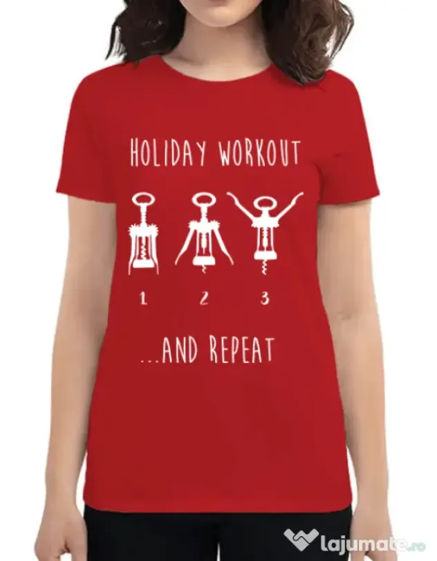 Tricou ADLER dama Holiday workout Rosu