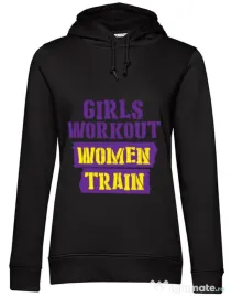 Hoodie dama cu gluga Women train Negru