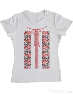 Tricou ADLER dama Etno 3 Alb