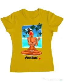 Tricou ADLER dama Weekend Galben