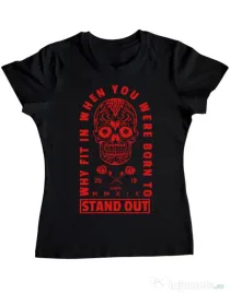 Tricou ADLER dama Born to stand out Negru