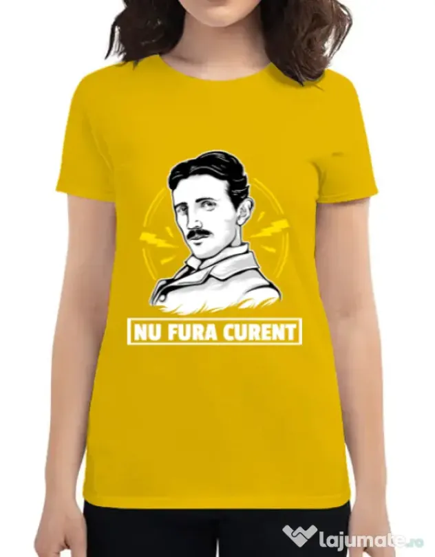 Tricou ADLER dama Nu fura curent Galben
