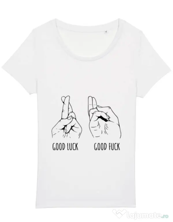Tricou STANLEY STELLA dama Good luck Alb