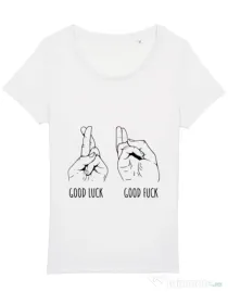 Tricou STANLEY STELLA dama Good luck Alb