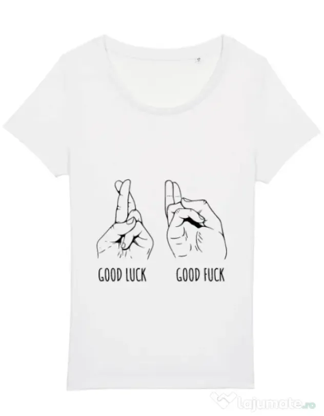 Tricou STANLEY STELLA dama Good luck Alb