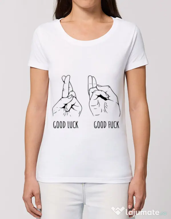 Tricou STANLEY STELLA dama Good luck Alb