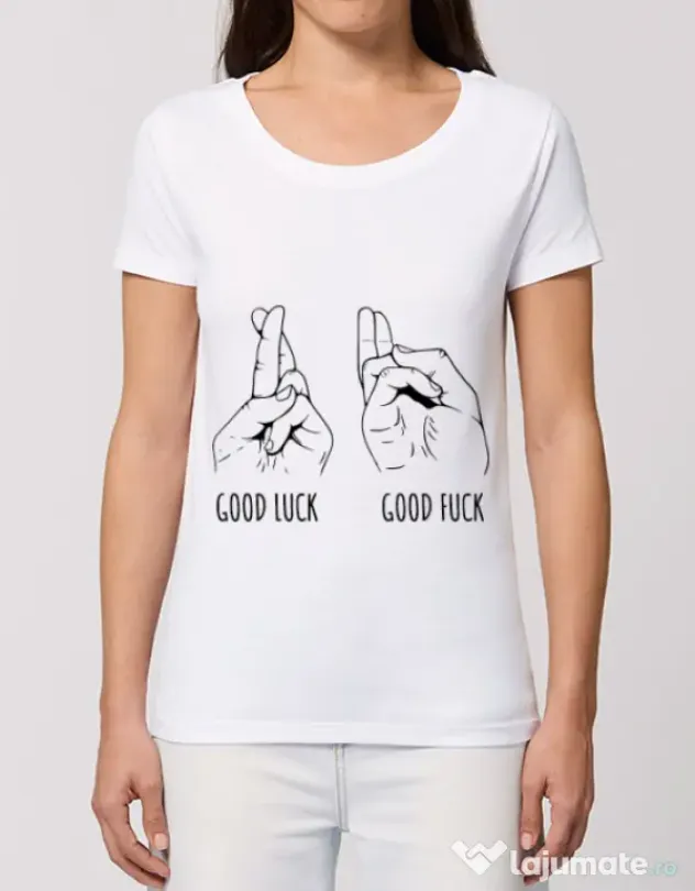 Tricou STANLEY STELLA dama Good luck Alb