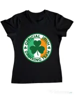 Tricou ADLER dama Irish Drinking Team Negru