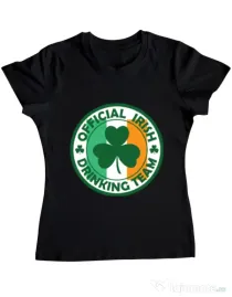 Tricou ADLER dama Irish Drinking Team Negru
