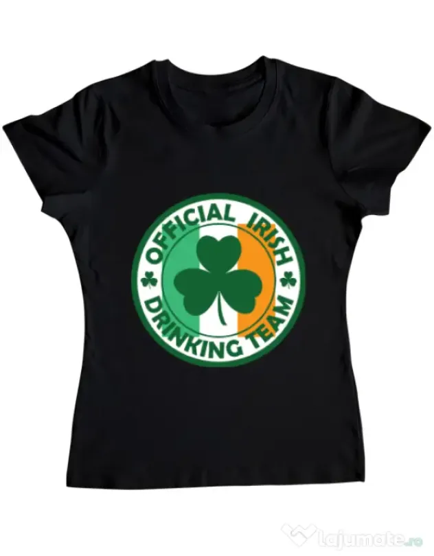 Tricou ADLER dama Irish Drinking Team Negru