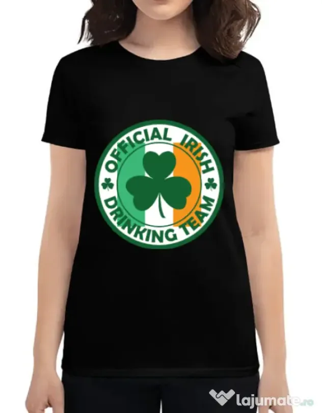 Tricou ADLER dama Irish Drinking Team Negru