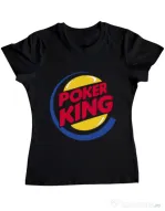 Tricou ADLER dama Poker King Negru