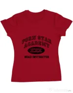 Tricou ADLER dama Porn star Academy Rosu