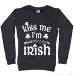 Bluza ADLER dama Pretending to be irish Negru melanj