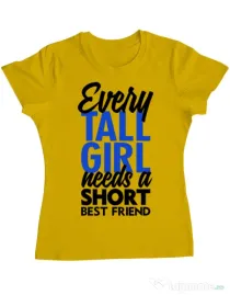 Tricou ADLER dama Tall girl Galben