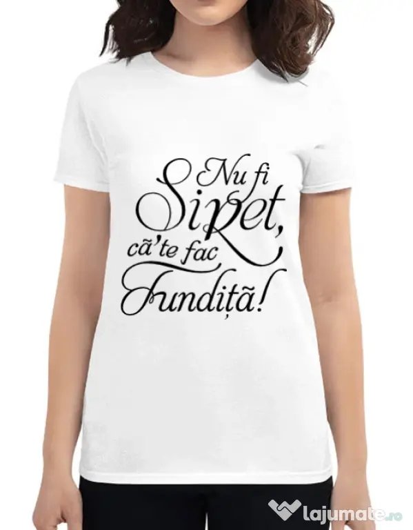 Tricou ADLER dama Nu fi siret Alb