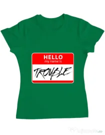 Tricou ADLER dama Trouble Verde mediu